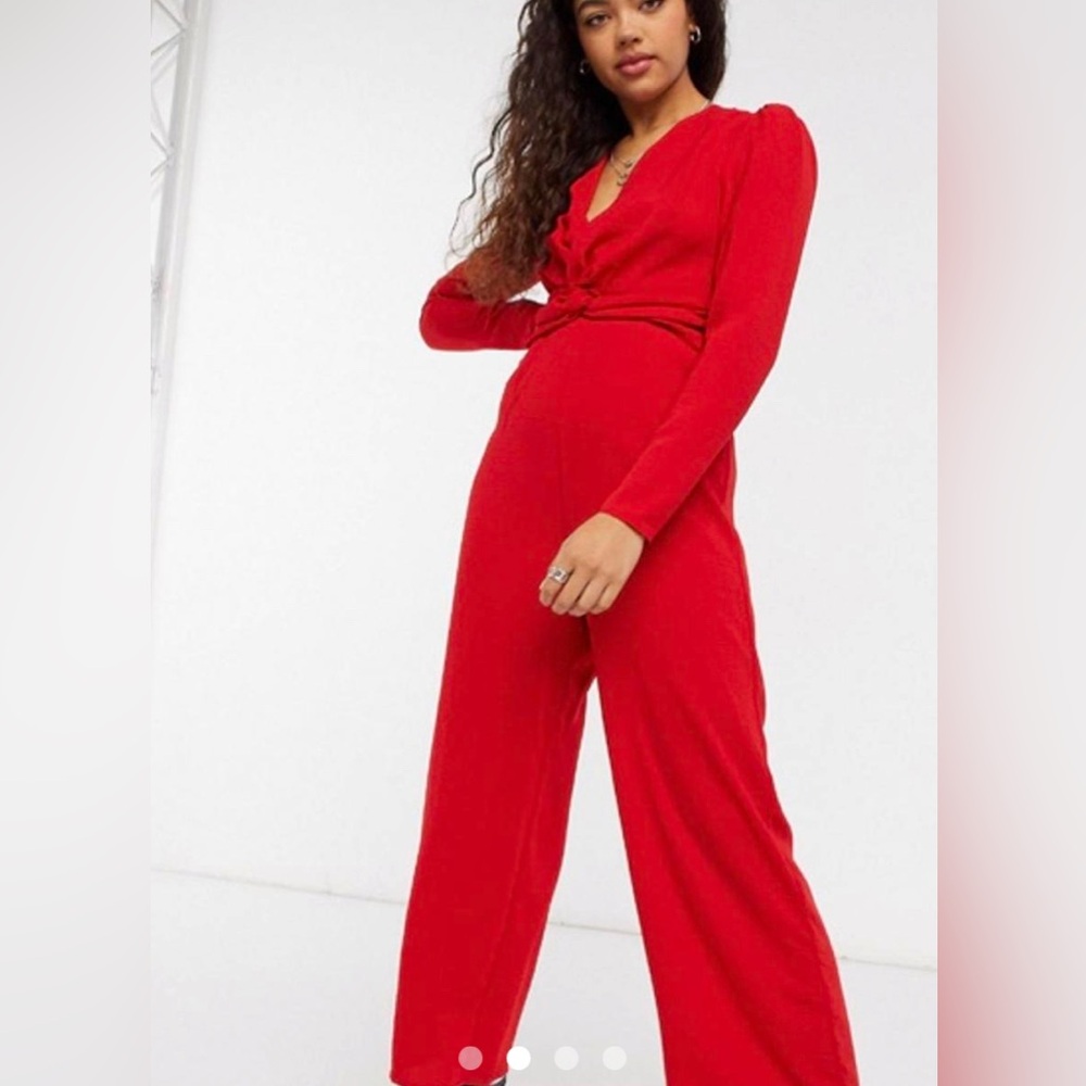 ASOS red jumpsuit size 4